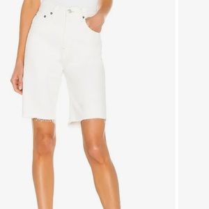 Agolde 90s pinch waist long jean shorts